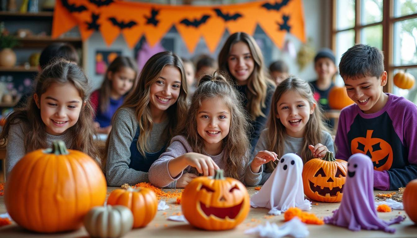 à malras, l’esprit d’halloween réunit enfants, parents et bénévoles qui s’activent pour préparer ensemble des surprises effrayantes et festives, promettant une célébration inoubliable !