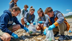 à calais, les jeunes du centre chateaubriand s'investissent pleinement dans des actions concrètes pour la protection des océans, sensibilisant la communauté à l'importance de préserver notre environnement marin.