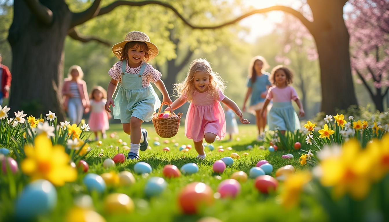 découvrez la joyeuse chasse aux œufs organisée au parc de lubersac à nersac, une fête enchantée pleine de rires et de surprises pour les enfants.