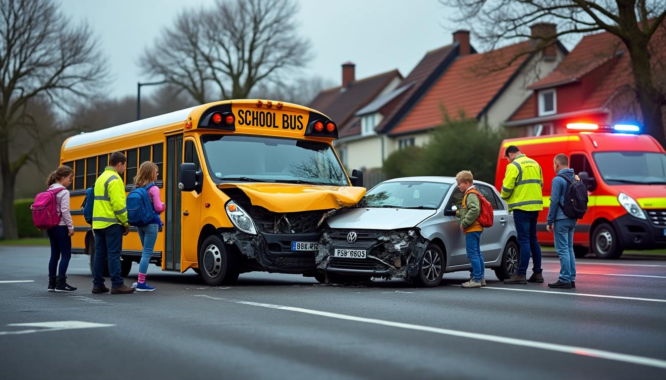 accident à montbeton : collision entre un bus scolaire et une voiture, six enfants hospitalisés. suivez les dernières informations et mesures de sécurité prises.